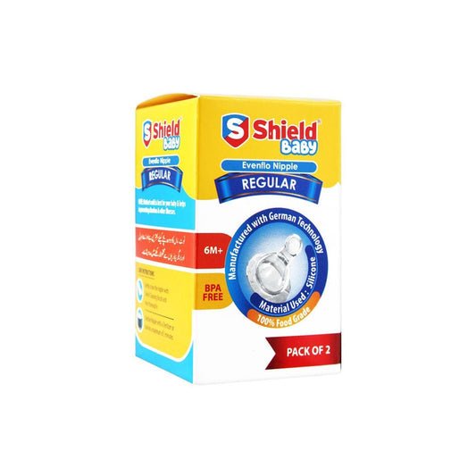 Shield Evenflo Silicone Nipple 2 Pack Regular 6M+
