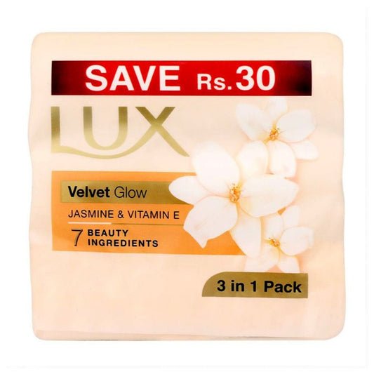Lux Velvet Glow Jasmine Vitamin E Soap Trio Pack 3 In 1