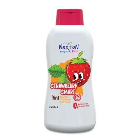 Nexton Kids Strawberry Smart 3 In 1 Shampoo Conditioner Body Wash 250 Ml