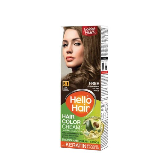 Golden Pearl Hello Hair 5.1 Ash Brown Hair Color