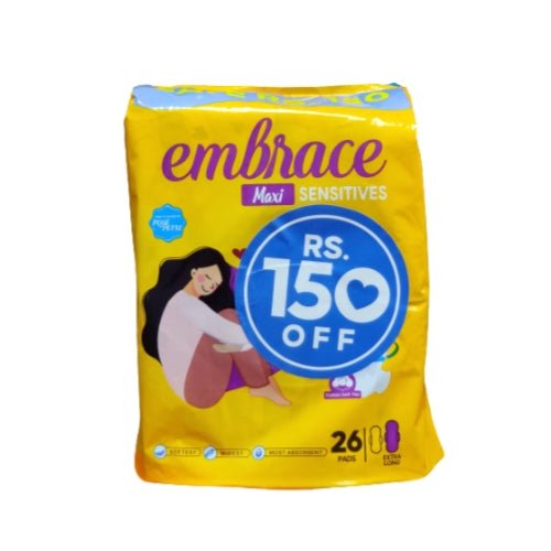 Embrace Maxi Sensitive Extra Long 26 Pads