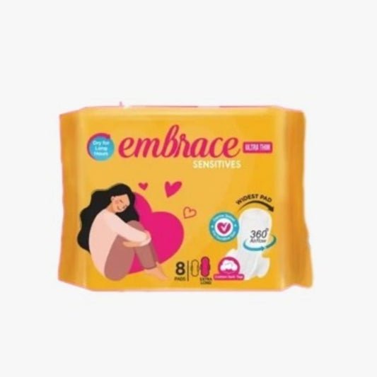 Embrace Maxi Sensitives 8 Extra Long Pads